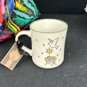 Peppermint & pine Christmas nativity mug